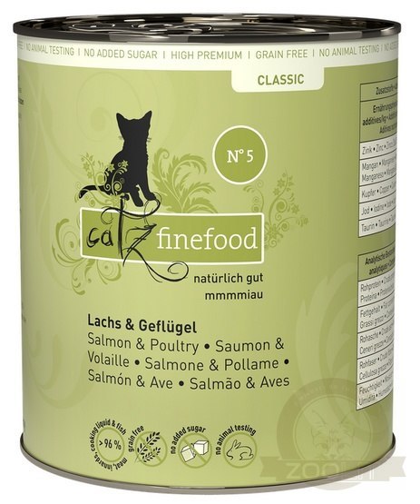 Catz Finefood Classic N.05 Łosoś i drób puszka 800g Catz Finefood Classic N.05 Łosoś i drób puszka 800g