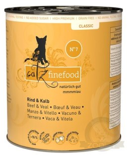 Catz Finefood Classic N.07 Wołowina i cielęcina puszka 800g