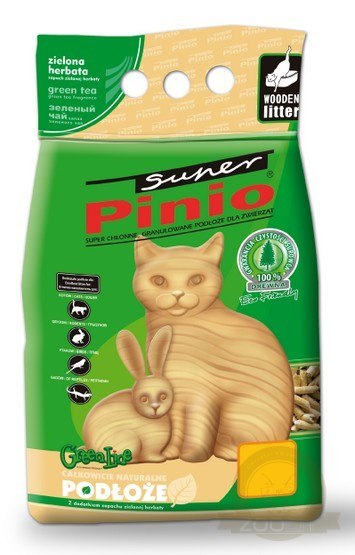 Super Pinio Zielona Herbata żwirek drewniany 10L Super Pinio Zielona Herbata żwirek drewniany 10L