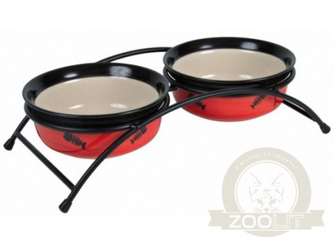 Trixie Miski ceramiczne 0,3L na stojaku [24790]