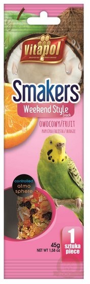 Vitapol Smakers dla papugi falistej - owocowy Weekend Style [3218]