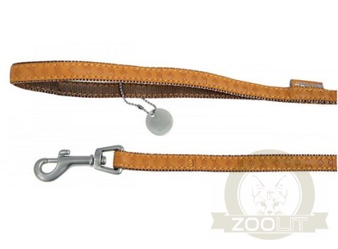 Zolux Smycz Mac Leather 15mm/1.2m Żółta [522015JA]