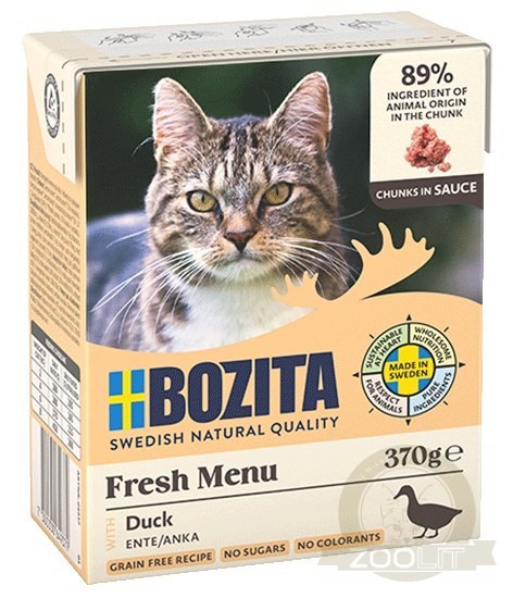 Bozita z Kaczką kawałki w sosie kartonik 370g
