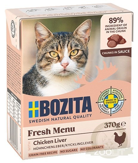 Bozita z Wątróbką Kurczaka kawałki w sosie kartonik 370g