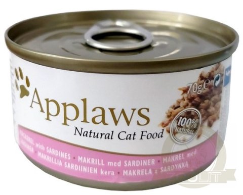 Applaws puszka dla kota Makrela i Sardynki 70g