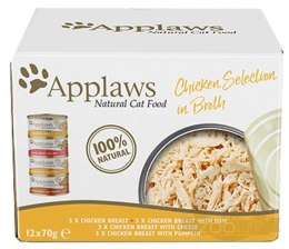 Applaws puszki dla kota Multipack Chicken 12x70g