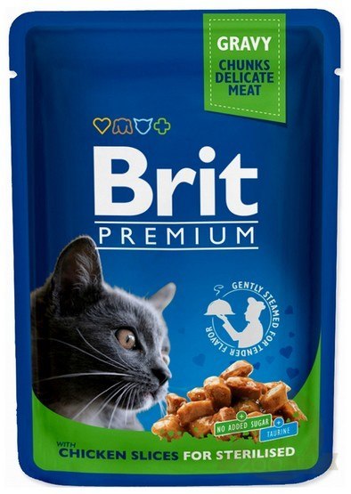 Brit Premium Cat Adult Kurczak Sterilised saszetka 100g Brit Premium Cat Adult Kurczak Sterilised saszetka 100g