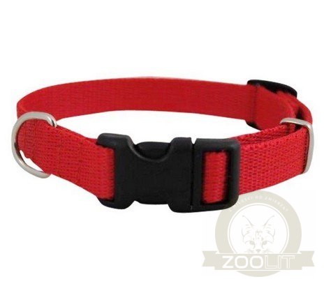 CHABA Obroża taśma regulowana 10mm x 30cm czerwona CHABA Obroża taśma regulowana 10mm x 30cm czerwona