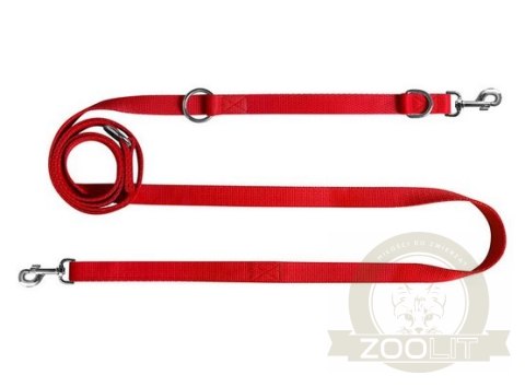 CHABA Smycz taśma regulowana - 30mm x 130/260cm czerwona CHABA Smycz taśma regulowana - 30mm x 130/260cm czerwona