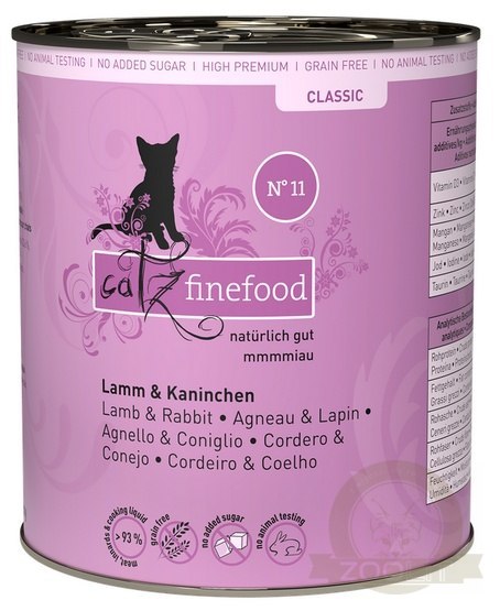Catz Finefood Classic N.11 Jagnięcina i Królik puszka 800g Catz Finefood Classic N.11 Jagnięcina i Królik puszka 800g