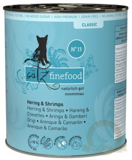 Catz Finefood Classic N.13 Śledź i Krewetki puszka 800g
