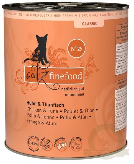 Catz Finefood Classic N.25 Kurczak i Tuńczyk puszka 800g Catz Finefood Classic N.25 Kurczak i Tuńczyk puszka 800g
