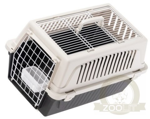 Ferplast Atlas 20 Open - transporter z otwieranym sufitem beżowo-czarny [73016099]