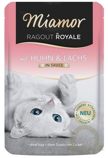 Miamor Ragout Royale z kurczakiem i łososiem w sosie saszetka 100g Miamor Ragout Royale z kurczakiem i łososiem w sosie saszetka 100g