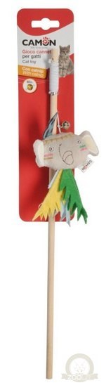 Camon Cat Toy Wędka drewniana z dzwonkiem i kocimiętką indian Camon Cat Toy Wędka drewniana z dzwonkiem i kocimiętką indian