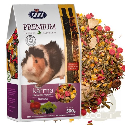 Gami Premium - karma owocowa dla świnki morskiej + 2 kolby Gami Premium - karma owocowa dla świnki morskiej + 2 kolby