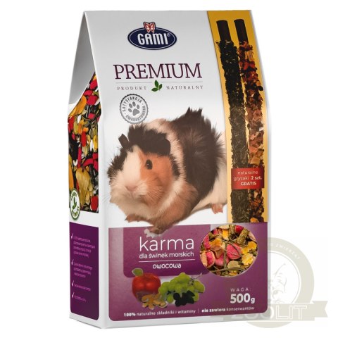 Gami Premium - karma owocowa dla świnki morskiej + 2 kolby Gami Premium - karma owocowa dla świnki morskiej + 2 kolby