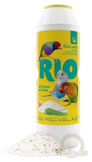 Rio Piasek dla ptaków z eukaliptusem i muszlami 2kg Rio Piasek dla ptaków z eukaliptusem i muszlami 2kg