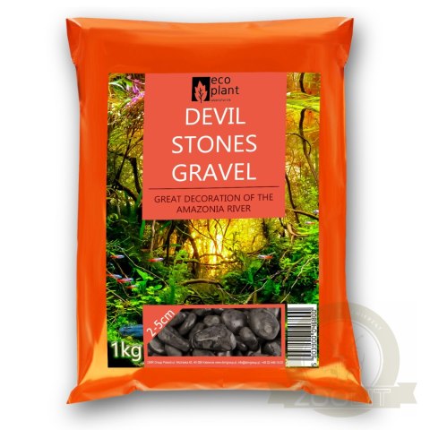 Eco Plant Devil Stones 1kg - kamienie czarne otoczak 20-50mm Eco Plant Devil Stones 1kg - kamienie czarne otoczak 20-50mm