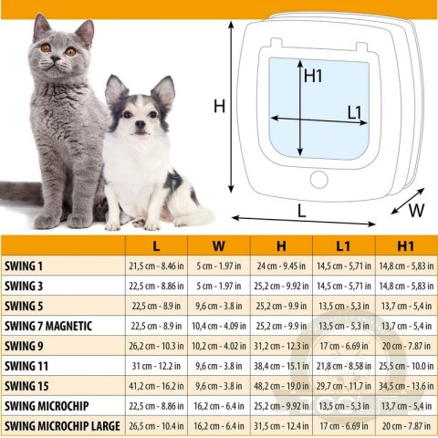 Ferplast Swing 11 Drzwiczki szare [72106021]