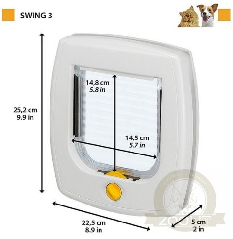 Ferplast Swing 3 Drzwiczki szare [72102021]