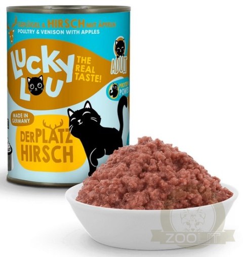 Lucky Lou Lifestage Adult Drób i jeleń puszka 400g Lucky Lou Lifestage Adult Drób i jeleń puszka 400g