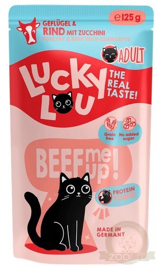 Lucky Lou Lifestage Adult Drób i wołowina saszetka 125g Lucky Lou Lifestage Adult Drób i wołowina saszetka 125g