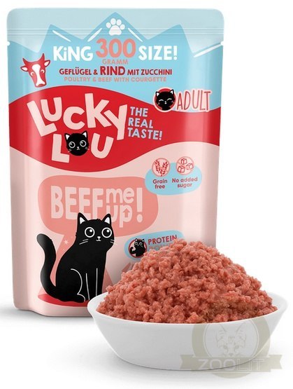 Lucky Lou Lifestage Adult Drób i wołowina saszetka 300g Lucky Lou Lifestage Adult Drób i wołowina saszetka 300g