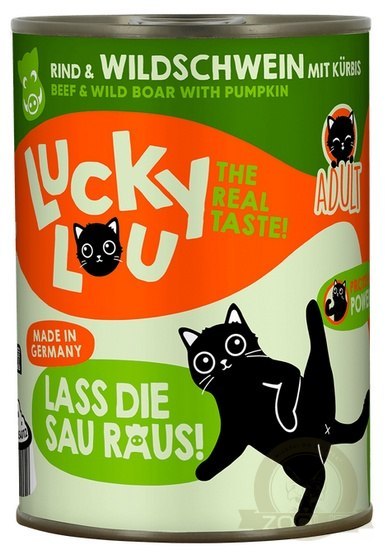 Lucky Lou Lifestage Adult Wołowina i dzik puszka 400g Lucky Lou Lifestage Adult Wołowina i dzik puszka 400g