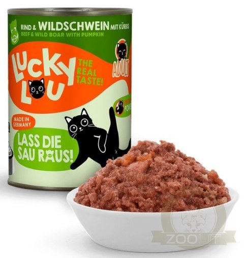 Lucky Lou Lifestage Adult Wołowina i dzik puszka 400g Lucky Lou Lifestage Adult Wołowina i dzik puszka 400g