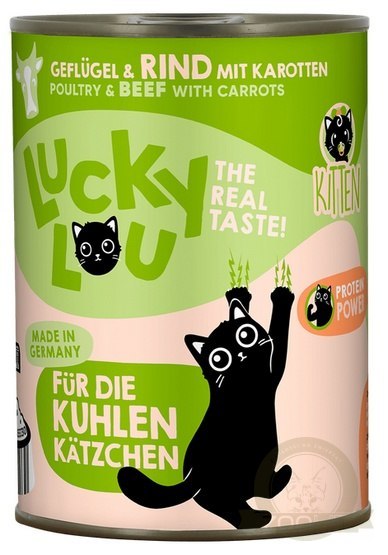 Lucky Lou Lifestage Kitten Drób i wołowina puszka 400g Lucky Lou Lifestage Kitten Drób i wołowina puszka 400g