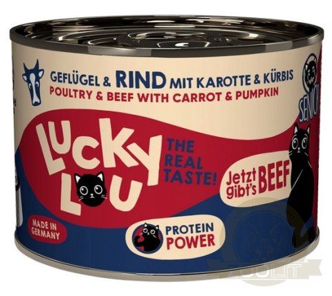 Lucky Lou Lifestage Senior Drób i wołowina puszka 200g Lucky Lou Lifestage Senior Drób i wołowina puszka 200g