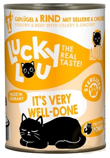 Lucky Lou Lifestage Sterilized Drób i wołowina puszka 400g Lucky Lou Lifestage Sterilized Drób i wołowina puszka 400g