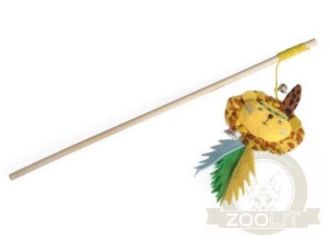 Camon Cat Toy Wędka drewniana z dzwonkiem i kocimiętką jungle Camon Cat Toy Wędka drewniana z dzwonkiem i kocimiętką jungle