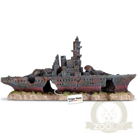Kruger Meier Battleship - Statek do akwarium 23x5x11 cm Kruger Meier Battleship - Statek do akwarium 23x5x11 cm