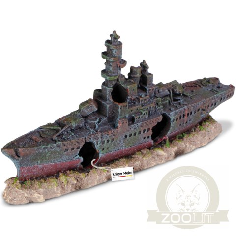 Kruger Meier Battleship - Statek do akwarium 23x5x11 cm Kruger Meier Battleship - Statek do akwarium 23x5x11 cm