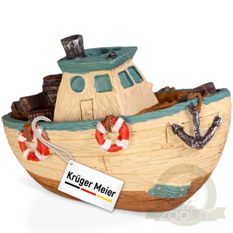 Kruger Meier Fishing Boat - Statek do akwarium 11x6.5x7.5 cm Kruger Meier Fishing Boat - Statek do akwarium 11x6.5x7.5 cm