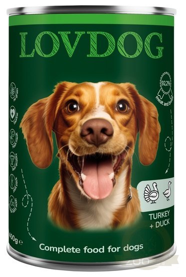 Lovdog Turkey & Duck puszka 400g Lovdog Turkey & Duck puszka 400g