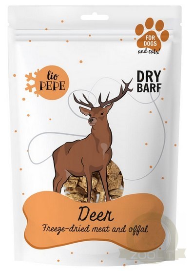 Paka Zwierzaka Lio PEPE Przysmak Deer (mięso jelenia) 60g Paka Zwierzaka Lio PEPE Przysmak Deer (mięso jelenia) 60g