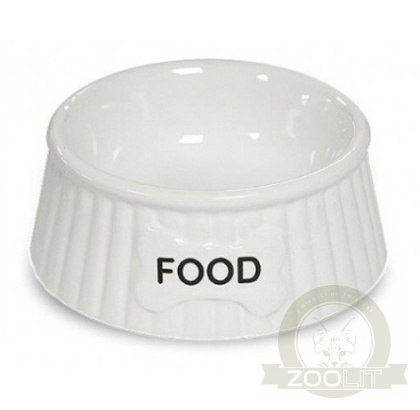 Yarro/Moderna Miska ceramiczna dla psa Food biała [Y2753]