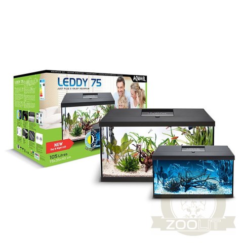 Aquael Leddy 75 Day&Night Black 2.0 - zestaw akwariowy Aquael Leddy 75 Day&Night Black 2.0 - zestaw akwariowy