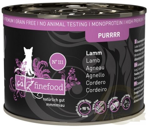 Catz Finefood Purrrr N.111 Jagnięcina puszka 200g Catz Finefood Purrrr N.111 Jagnięcina puszka 200g