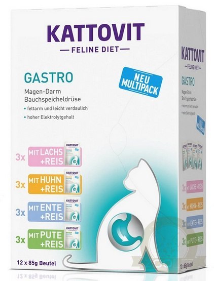 Kattovit Feline Diet Gastro Multipack saszetki 12x85g Kattovit Feline Diet Gastro Multipack saszetki 12x85g