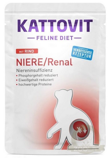 Kattovit Feline Diet Niere/Renal wołowina saszetka 85g Kattovit Feline Diet Niere/Renal wołowina saszetka 85g