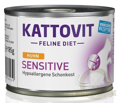 Kattovit Feline Diet Sensitive kurczak puszka 185g Kattovit Feline Diet Sensitive kurczak puszka 185g