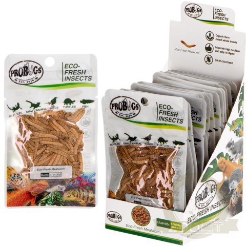 ProBugs Eco-Fresh Mealworm 15 x 20g - świeże larwy mącznika 15 saszetek ProBugs Eco-Fresh Mealworm 15 x 20g - świeże larwy mącznika 15 saszetek