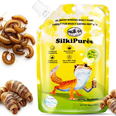 ProBugs SilkiPuree 80g - kompletna dieta pokarm i witaminy w żelu dla gadów ProBugs SilkiPuree 80g - kompletna dieta pokarm i witaminy w żelu dla gadów