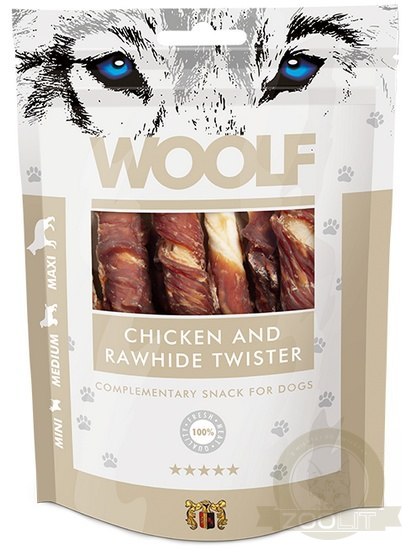 Woolf Chicken & Rawhide Twister 100g Woolf Chicken & Rawhide Twister 100g