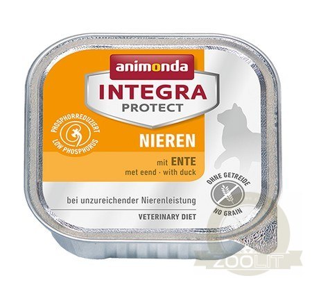 Animonda Integra Protect Nieren dla kota - z kaczką tacka 100g Animonda Integra Protect Nieren dla kota - z kaczką tacka 100g