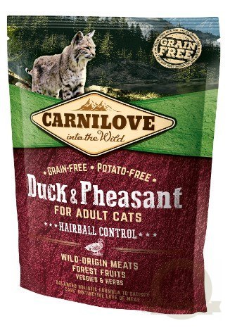 Carnilove Cat Duck & Pheasant Hairball Control - kaczka i bażant 400g Carnilove Cat Duck & Pheasant Hairball Control - kaczka i bażant 400g